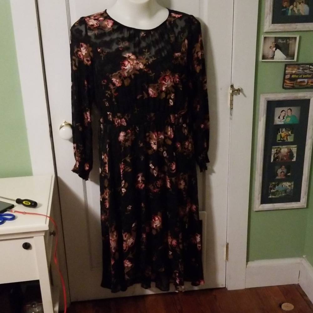 Black floral Lane Bryant dress